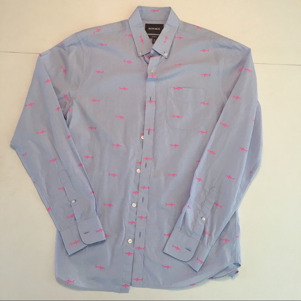 Shark print dress shirt